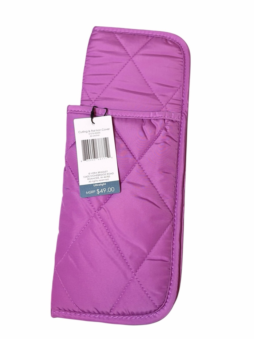 Vera Bradley Iris Orchid Purple Solid Curling & Flat Iron Cover In Ultralight